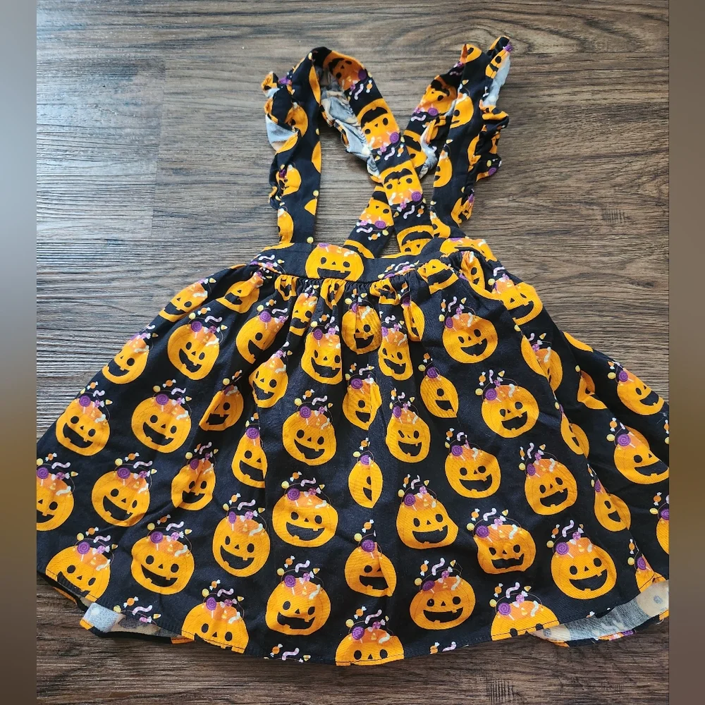 Pumpkin Print Kids Dress